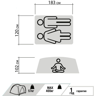 Палатка на крышу автомобиля Mini-box, белая